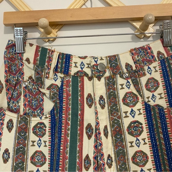 Stefano Vintage Western Patterned Tapered Cotton Pants size 26 - Picture 2 of 9